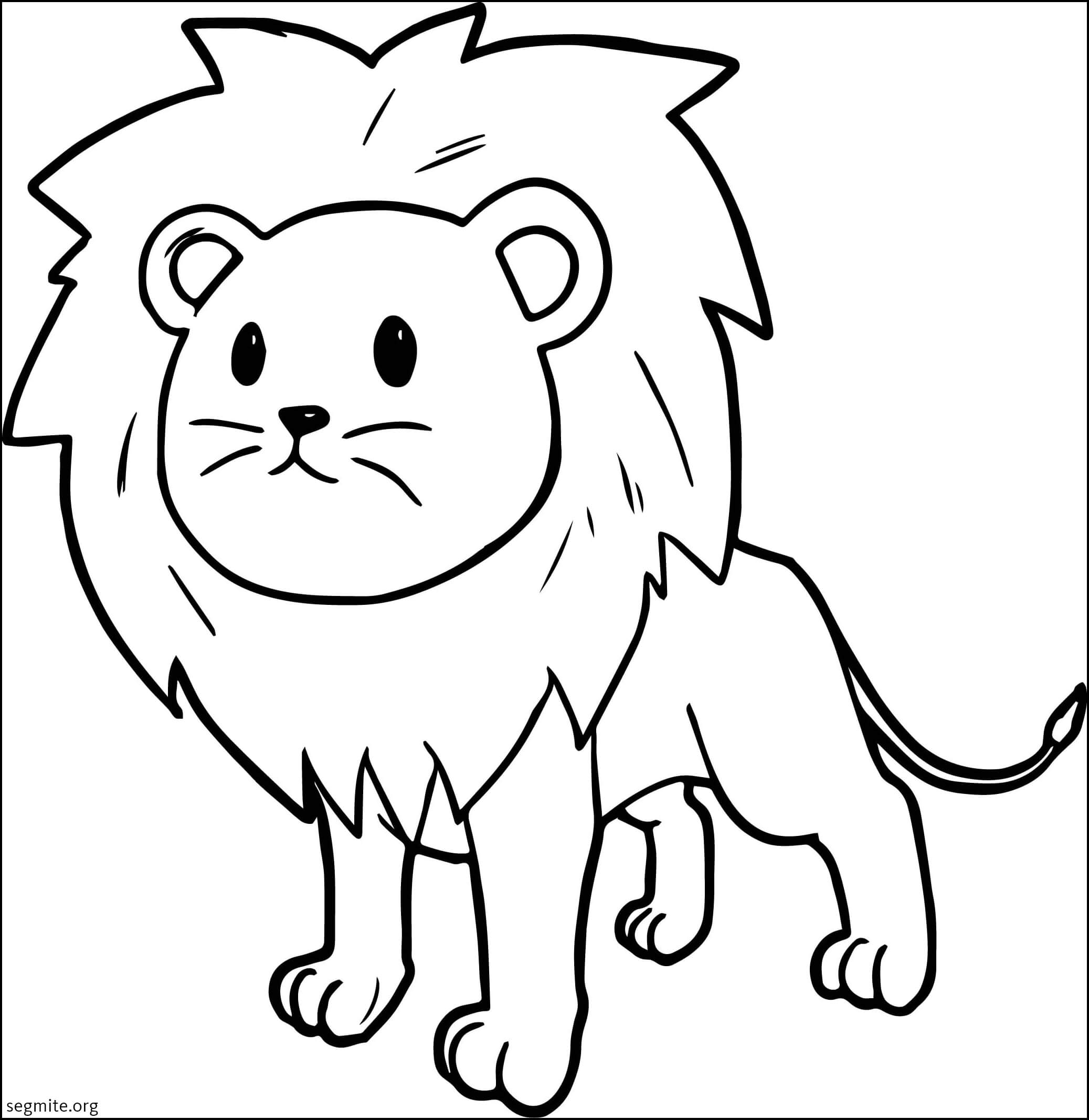 easy lion coloring pages