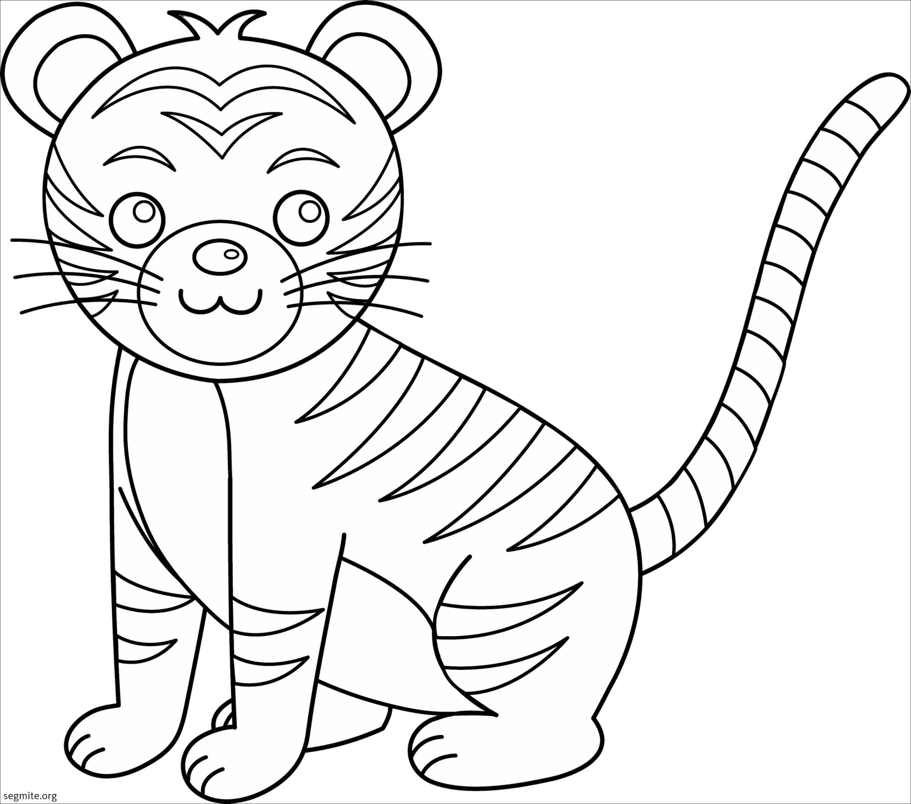 easy tiger coloring pages