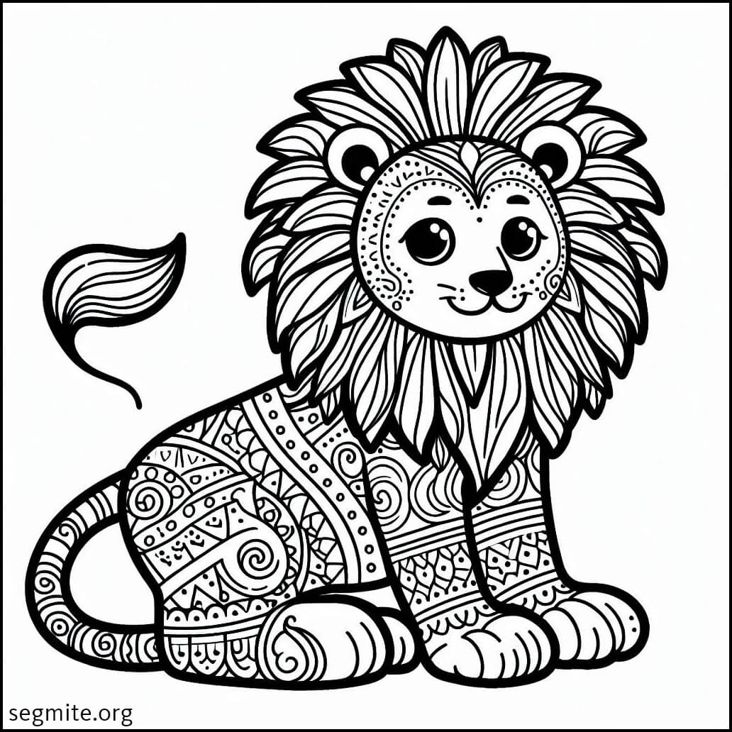 lion coloring pages for adults