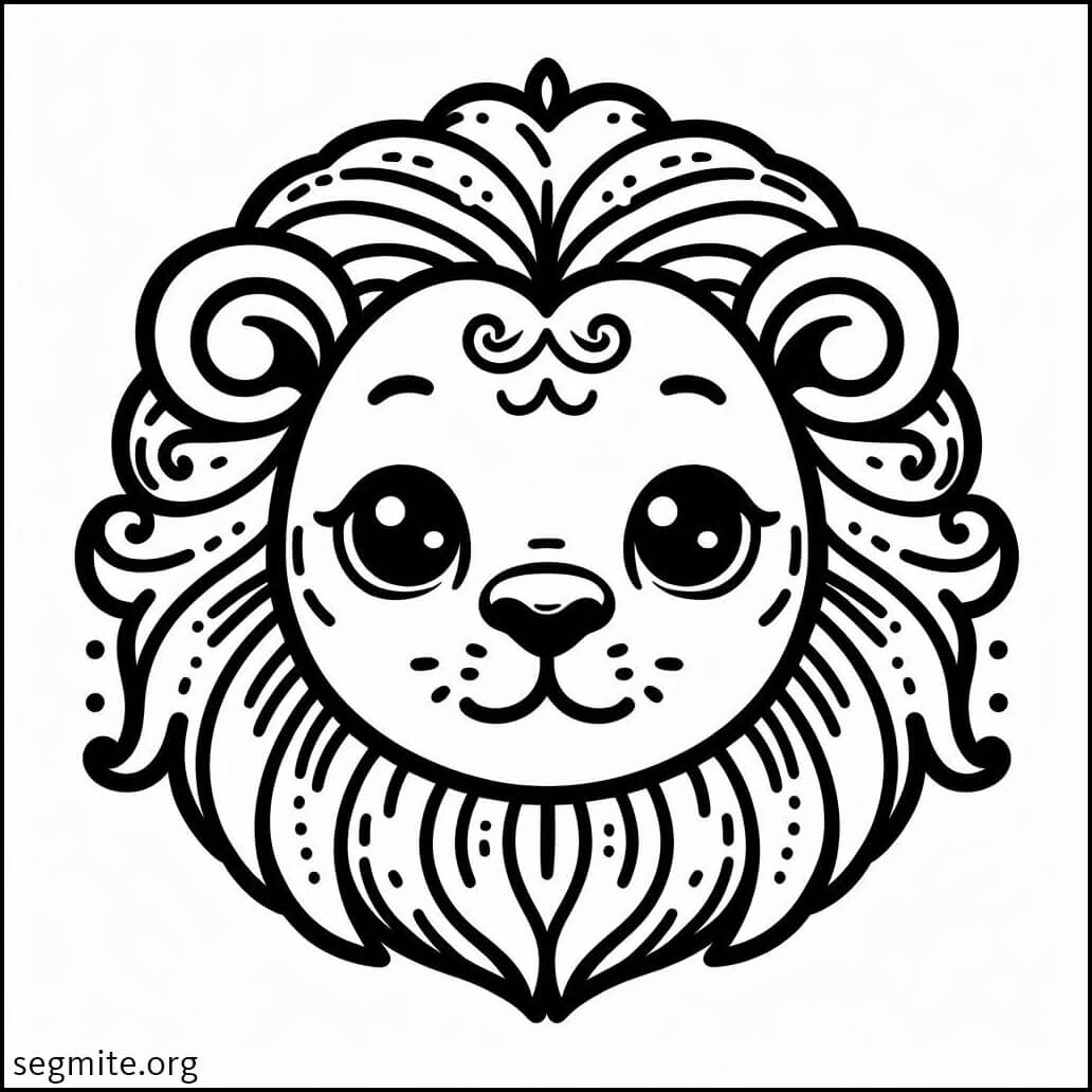 lion face coloring pages