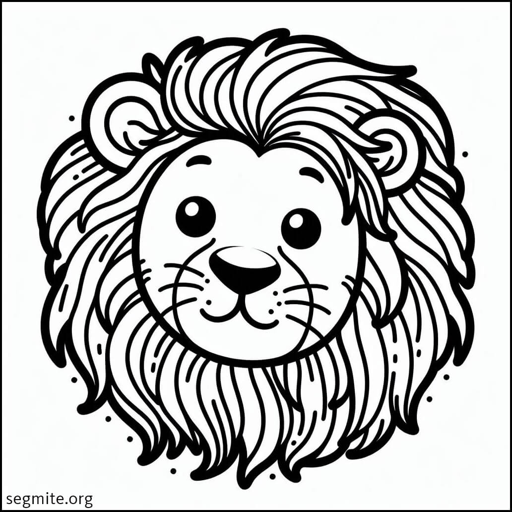 Lion Head Coloring Pages