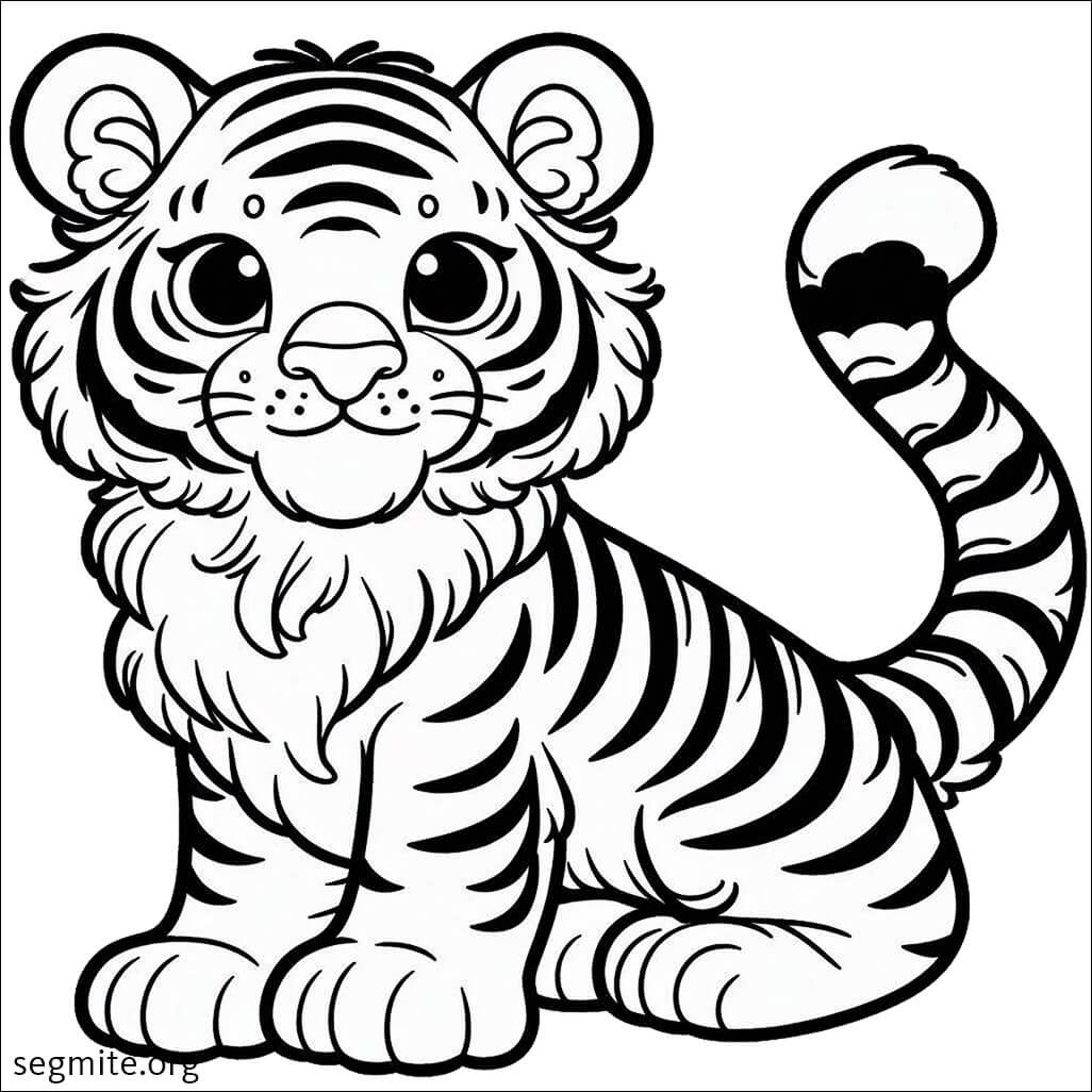 online tiger coloring page