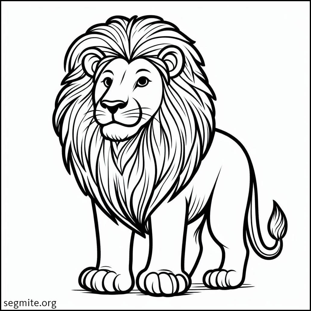 realistic lion coloring pages