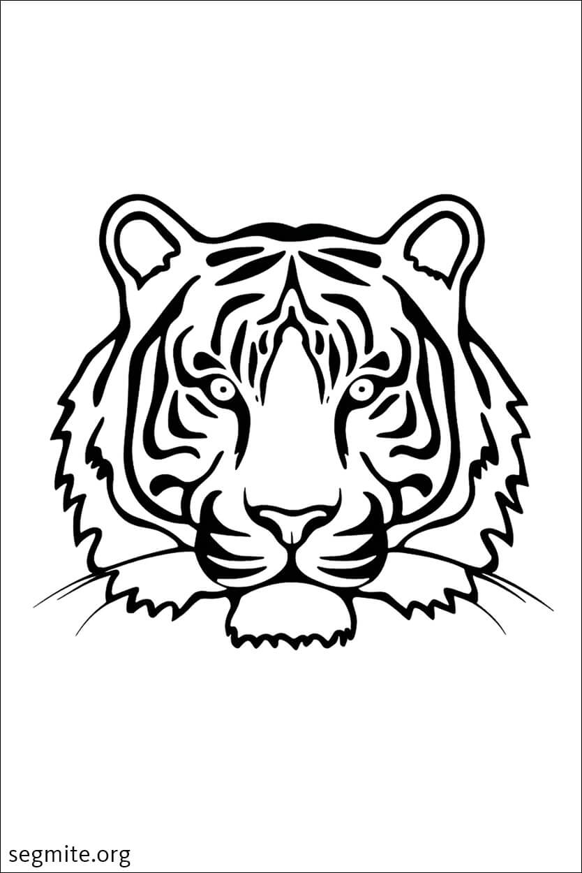 tiger face coloring pages